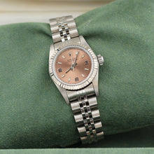 Load image into Gallery viewer, Rolex Oyster Perpetual Lady ref. 67194 Salmon 3-6-9 Dial Jubilee - Full Set