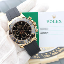 Załaduj obraz do przeglądarki galerii, Rolex Daytona ref. 116518LN - Oysterflex - Black Dial - Full Set
