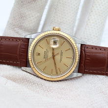 Load image into Gallery viewer, Rolex Datejust 36 ref. 16233 Champagne dial - Leather Strap - Full Set