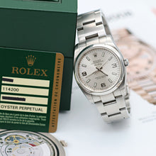 Cargar imagen en el visor de la galería, ON SALE: Rolex Oyster Perpetual ref. 114200 Dial Silver 3-6-9 - Full Set
