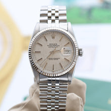 Charger l'image dans la galerie, ON SALE: Rolex Datejust ref. 16014 - Silver Linen dial - Jubilee bracelet