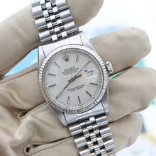 Load image into Gallery viewer, Rolex Datejust ref. 16014 - Silver Linen dial - Jubilee bracelet