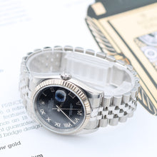 Cargar imagen en el visor de la galería, Rolex Datejust ref. 116234 Black Roman Dial - Jubilee - Full Set