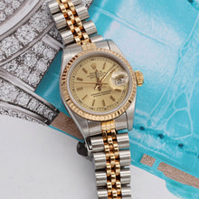 Indlæs billede til gallerivisning Rolex Datejust Lady ref. 69173 Steel/Gold - Champagne Circle Dial - Full Set