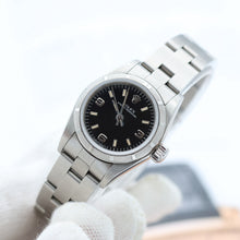 Załaduj obraz do przeglądarki galerii, Rolex Lady Oyster Perpetual 76030 - Black 3-6-9 Dial - Oyster Bracelet