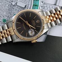 Load image into Gallery viewer, Rolex Datejust 36 ref. 16233 Black Plain dial with Full Set