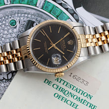Load image into Gallery viewer, Rolex Datejust 36 ref. 16233 Black Plain dial with Full Set