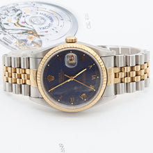 Bild in Galerie-Viewer laden, Rolex Datejust 36 ref. 16233 Blue Roman dial - Jubilee Bracelet - Full Set