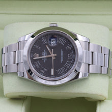 Carica l'immagine nel visualizzatore di Gallery, Rolex Datejust 41 ref. 116300 Black Roman Dial - Oyster Bracelet - Full Set