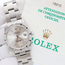 Załaduj obraz do przeglądarki galerii, Rolex Date ref. 15210 - Silver Dial - Full Set