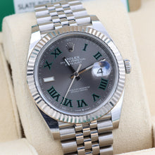 Bild in Galerie-Viewer laden, Rolex Datejust ref. 126334 Wimbledon-Zifferblatt-Jubiläumsarmband – komplettes Set