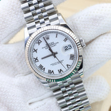 Załaduj obraz do przeglądarki galerii, Rolex Datejust ref. 126234 White Roman Dial Jubilee bracelet - Full Set