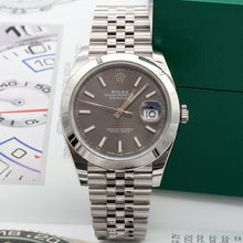 Załaduj obraz do przeglądarki galerii, Rolex Datejust ref. 126300 Slate Gray Dial Jubilee bracelet - Full Set