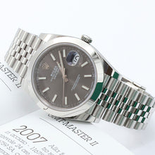 Załaduj obraz do przeglądarki galerii, Rolex Datejust ref. 126300 Slate Gray Dial Jubilee bracelet - Full Set