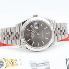 Załaduj obraz do przeglądarki galerii, Rolex Datejust ref. 126300 Slate Gray Dial Jubilee bracelet - Full Set