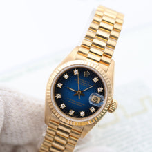 Bild in Galerie-Viewer laden, Rolex Lady Datejust Ref. 69178 Blau Degradee Diamanten Zifferblatt