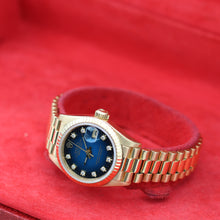 Bild in Galerie-Viewer laden, Rolex Lady Datejust Ref. 69178 Blau Degradee Diamanten Zifferblatt