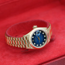 Bild in Galerie-Viewer laden, Rolex Lady Datejust Ref. 69178 Blau Degradee Diamanten Zifferblatt