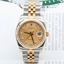 Załaduj obraz do przeglądarki galerii, Rolex Datejust ref. 116233 Computer Champagne Diamonds Dial - Full Set