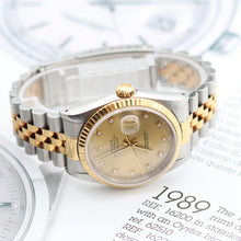 Charger l'image dans la galerie, Rolex Datejust 36 ref. ref. 16233G Champagne Small Diamonds dial - Full set