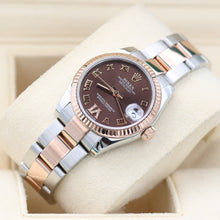Załaduj obraz do przeglądarki galerii, Rolex Datejust 31 ref. 278271 - Chocolate Diamond Roman Dial - Oyster Bracelet Full Set