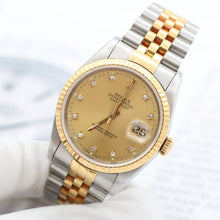 Charger l'image dans la galerie, Rolex Datejust 36 ref. ref. 16233G Champagne Small Diamonds dial - Full set