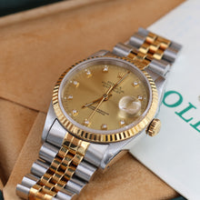 Charger l'image dans la galerie, Rolex Datejust 36 ref. ref. 16233G Champagne Small Diamonds dial - Full set
