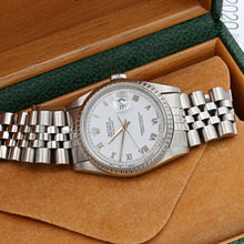 Load image into Gallery viewer, Rolex Datejust ref. 16220 White Roman (Small) Dial - Jubilee Bracelet