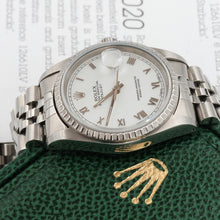 Load image into Gallery viewer, Rolex Datejust ref. 16220 White Roman (Small) Dial - Jubilee Bracelet