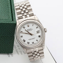 Load image into Gallery viewer, Rolex Datejust ref. 16220 White Roman (Small) Dial - Jubilee Bracelet