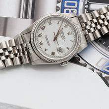 Load image into Gallery viewer, Rolex Datejust ref. 16220 White Roman (Small) Dial - Jubilee Bracelet
