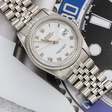 Load image into Gallery viewer, Rolex Datejust ref. 16220 White Roman (Small) Dial - Jubilee Bracelet