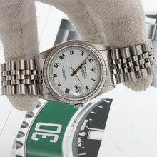 Load image into Gallery viewer, Rolex Datejust ref. 16220 White Roman (Small) Dial - Jubilee Bracelet