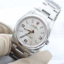 Bild in Galerie-Viewer laden, Rolex Auster Perpetual Ref. 114200 Zifferblatt Silber 3-6-9