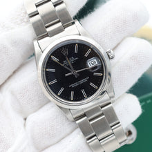 Załaduj obraz do przeglądarki galerii, Rolex Date ref. 15000 Black Dial- Quickset Date - Oyster Bracelet