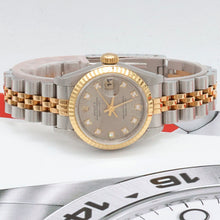 Carica l'immagine nel visualizzatore di Gallery, Rolex Datejust Lady ref. 69173 Steel/Gold - Grey Millennary Diamonds Dial - Jubilee