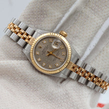 Carica l'immagine nel visualizzatore di Gallery, Rolex Datejust Lady ref. 69173 Steel/Gold - Grey Millennary Diamonds Dial - Jubilee