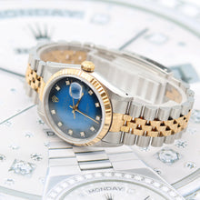 Cargar imagen en el visor de la galería, Rolex Datejust 36 ref. 16233 Blue Degradee Diamonds dial - Jubilee Bracelet - Full Set