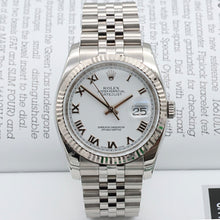 Cargar imagen en el visor de la galería, Rolex Datejust ref. 116234 White Roman Dial - Jubilee - Full Set
