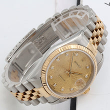 Carica l'immagine nel visualizzatore di Gallery, Datejust ref. 16233 - Champagne Millennary Diamonds Dial - Jubilee Bracelet
