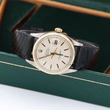 Załaduj obraz do przeglądarki galerii, Rolex Datejust ref. 1601 - Cream Dial - Leather Strap - Full Set