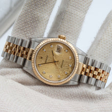 Carica l'immagine nel visualizzatore di Gallery, Datejust ref. 16233 - Champagne Millennary Diamonds Dial - Jubilee Bracelet