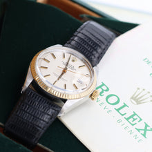 Załaduj obraz do przeglądarki galerii, Rolex Datejust ref. 1601 - Cream Dial - Leather Strap - Full Set