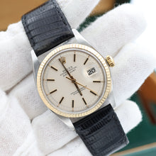 Załaduj obraz do przeglądarki galerii, Rolex Datejust ref. 1601 - Cream Dial - Leather Strap - Full Set