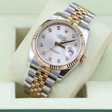 Bild in Galerie-Viewer laden, Rolex Datejust Ref. 116233 Silber -Zifferblatt mit Diamanten - Voller Satz