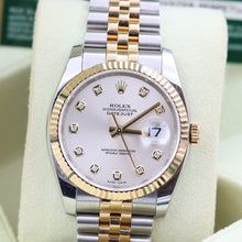 Bild in Galerie-Viewer laden, Rolex Datejust Ref. 116233 Silber -Zifferblatt mit Diamanten - Voller Satz