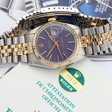 Charger l'image dans la galerie, Rolex Datejust ref. 16013 - Blue Dial - Jubilee - Full Set