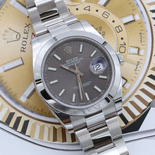 Indlæs billede til gallerivisning Rolex Datejust ref. 126300 Slate Grey Dial Oyster bracelet - Full Set