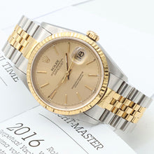 Bild in Galerie-Viewer laden, Rolex Datejust 36 ref. 16233 Champagne dial (V4) - Jubilee Bracelet - Full Set