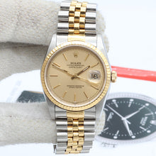 Bild in Galerie-Viewer laden, Rolex Datejust 36 ref. 16233 Champagne dial (V4) - Jubilee Bracelet - Full Set